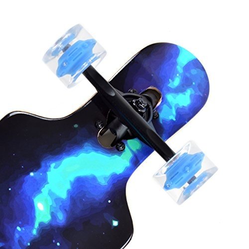 Apollo Longboard Galaxy Special Edition Komplettboard mit High Speed ABEC Kugellagern, Drop Through 