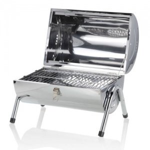 BBQ Tischgrill Campinggrill mit Klappdeckel und Tragegriff