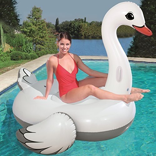Bestway Supersized Swan Rider Schwimmtier, 196 x 174 cm