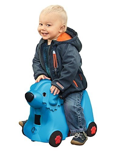 BIG Spielwarenfabrik BIG - Bobby-Trolley, Kinderkoffer, Kindergepäck, blau