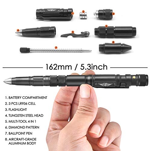 BIIB Taktischer Stift mit Taschenlampe