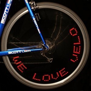 BIKE MESSENGER Programmierbare LED Text-Anzeige fürs Fahrrad