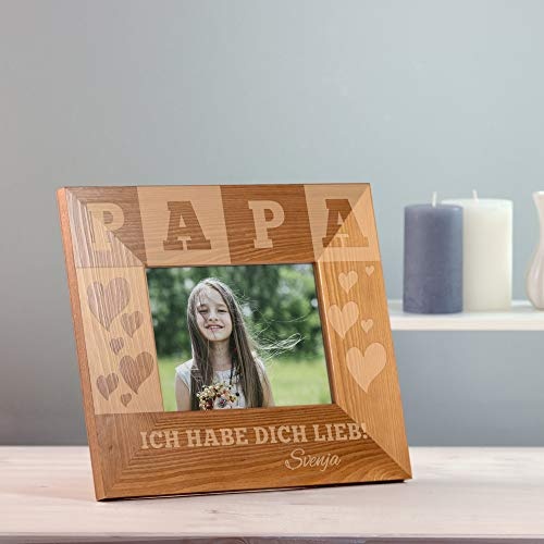 Bilderrahmen mit Gravur für Papa