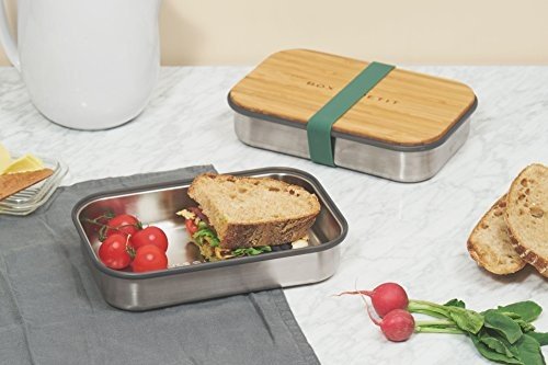 Black + Blum Sandwich-Box aus Edelstahl, Edelstahl, ocean, 22.3 x 15 x 5.2 cm