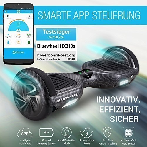 Bluewheel HX310s Self-Balance Hoverboard 6.5 mit 700W Motor, schwarz