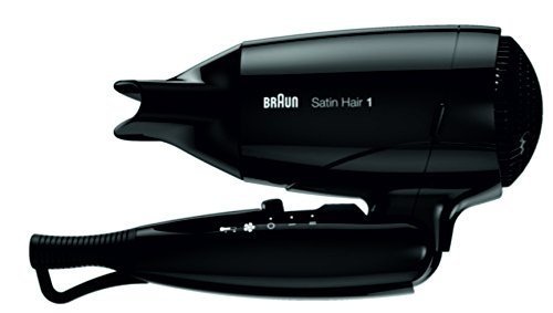 Braun Satin Hair 1 Style&Go klappbarer Reisehaartrockner HD 130, mit Stylingdüse, 1200 Watt