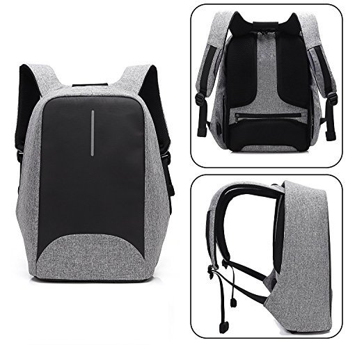 Business-Laptop-Rucksack mit Anti-Dieb-Reißverschluss und USB-Lade-Port, wasserdichte Reise Daypack