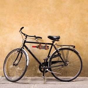 CKB Ltd® Leder Fahrrad Weinflaschenhalter - Carrier Rack Flaschenhalter für Wein auf ein Picknic
