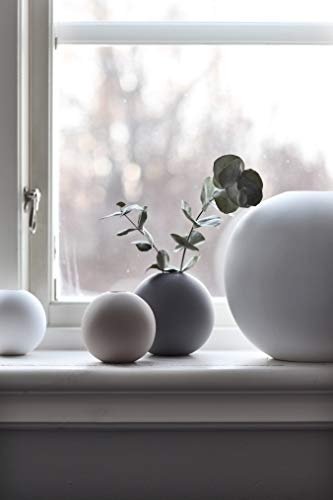 Cooee Design Ball Vase, Keramik, Weiß 20 cm