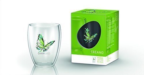 Creano Thermo-Glas Colourfly, doppelwandiges Tee-Glas, Latte Macchiato, Thermobecher Colourfly | 250