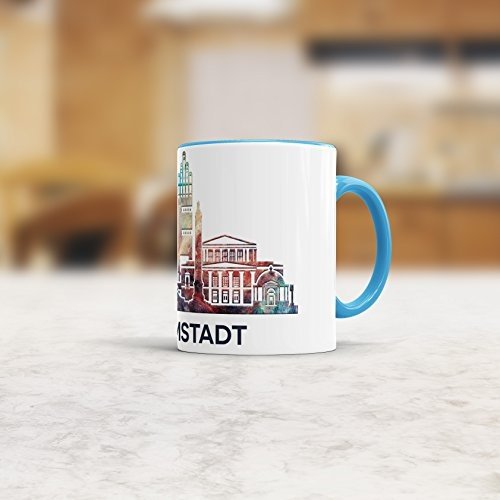 Darmstadt-Tasse "Skyline" - Kaffeetasse / Silhouette / Souvenir / Städte-Tasse / Cup / Mug / Becher