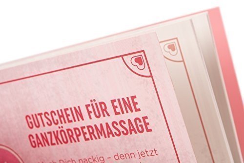 Deluxe Gutscheinheft 14 Gutscheine für Lust & Liebe, erotische Geschenkidee für Paare, Verwöhngut