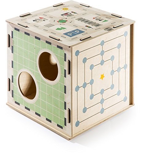 DONKEY Products Kids Qube | Schöne Holz-Spielzeug-Kiste - Multifunktionales Kinderspielzeug & Kinde