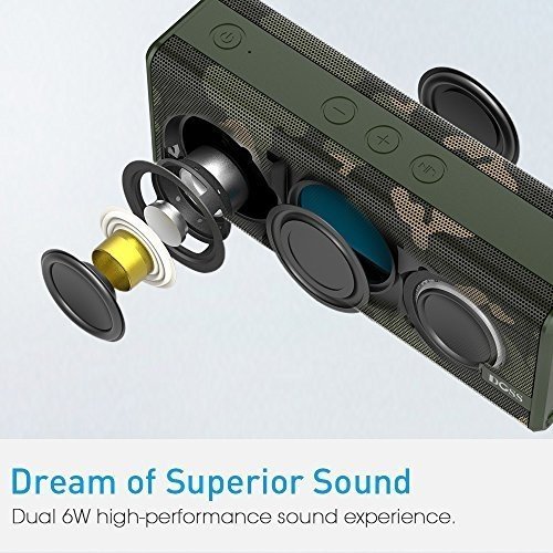 DOSS Soundbox Color Mobiler Bluetooth 4.0 Lautsprecher mit 12W sattem Stereo Sound
