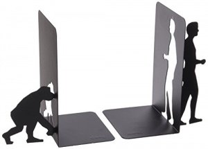 Doiy DYBOOKEBK Buchstützen Evolution Bookends, 1-er Set, 17,5 x 11 x 0,3 cm, Metall, schwarz