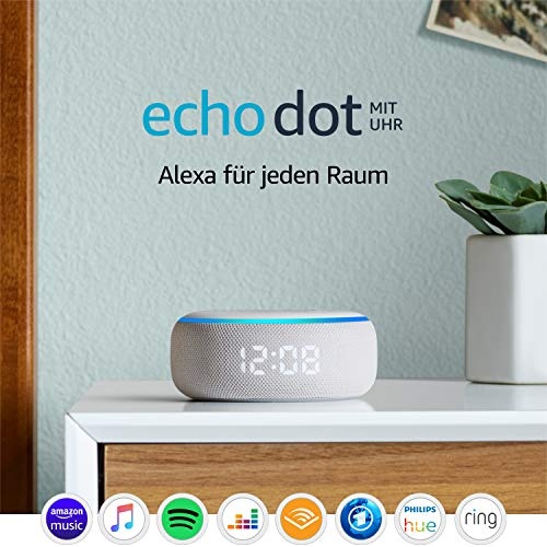 Echo Dot, smarter Lautsprecher mit Uhr und Alexa