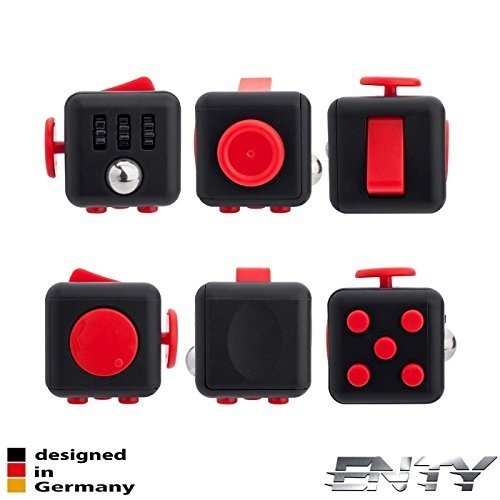 Enty Fidget Cube 2017 - Designed in Germany - Original (schwarz-rot)