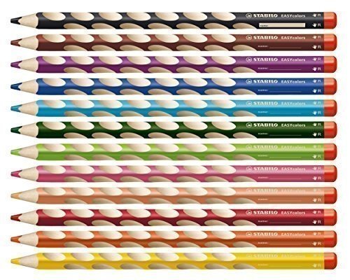 Ergonomischer Buntstift STABILO EASYcolors 12er Pack mit Spitzer