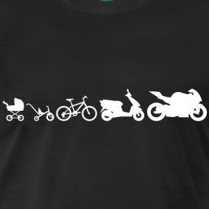 Evolution Motorrad Biker Roller Fahrrad Kinderwagen Männer Premium T-Shirt