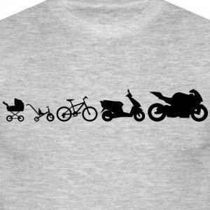 Evolution Motorrad Biker Roller Fahrrad Kinderwagen Männer T-Shirt