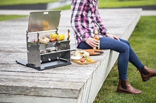 FENNEK GRILL, Tablet Grill, Laptop Grill, Holzkohle Grill, Outdoor Grill, Mobiler Grill, Camping Gri