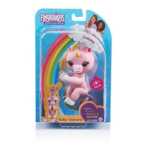 Fingerlings Einhorn rose mit Regenbogenmähne