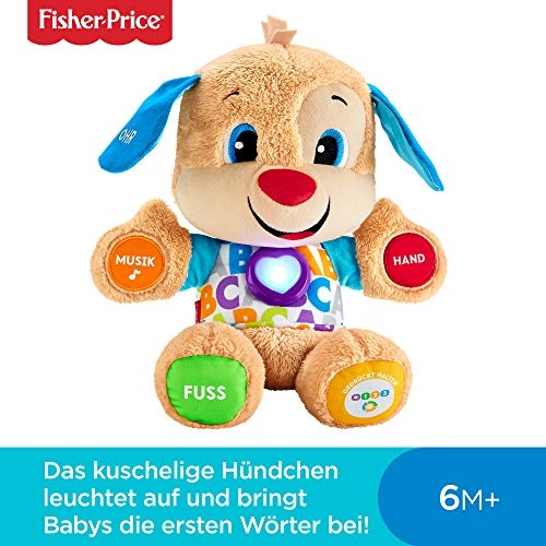 Fisher-Price Lernspaß Hündchen Baby Spielzeug und Plüschtier