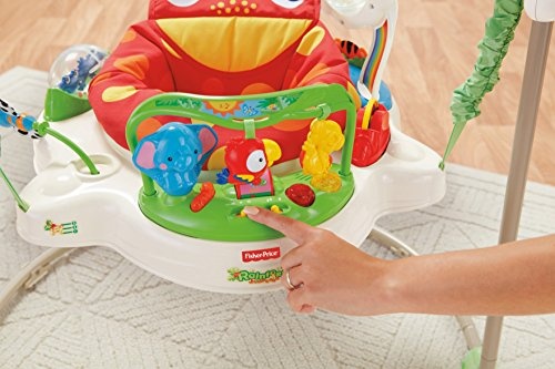 Fisher-Price Rainforest Jumperoo Baby Hopser mit Spielzeugen höhenverstellbar