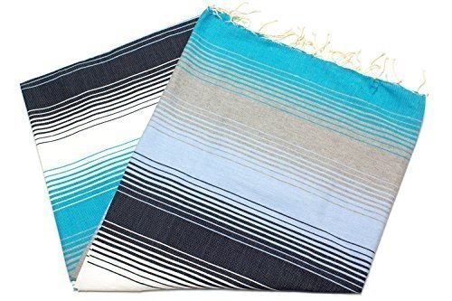 Fouta Hamam-Tuch Sauna-Tuch Pestemal XXL Extra Groß 197 x 100cm - 100% Baumwolle aus Tunesien als S