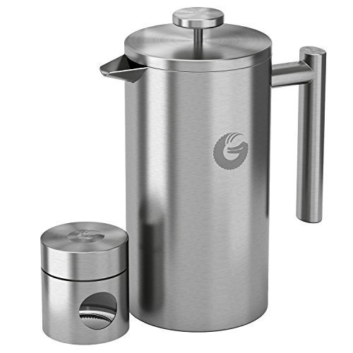 FRENCH PRESS / KAFFEEBEREITER / TEEBEREITER 1 Liter von Coffee Gator - Doppelwandige Französische K