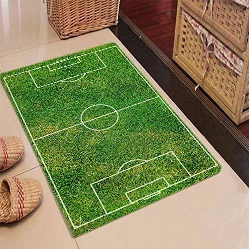 Fußmatte Fußball Green Football Field für Sport Bar Fußball und Bier Fußmatte für Schlafzimmer