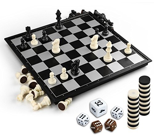 GiBot 3-in-1 Schachspiel Magnetisch