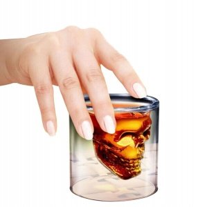 Giancomics 250ml Kristall Skull Head Shotglass Doomed Schädel Tasse Trinken Tasse Flasche Totenkopf