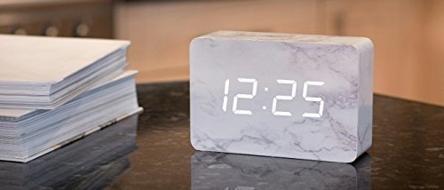 Gingko Brick Click Clock Marble Wecker Stein