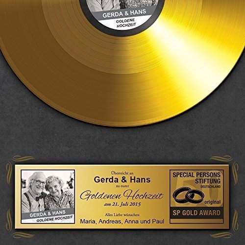 Goldene Schallplatte zur Goldenen Hochzeit