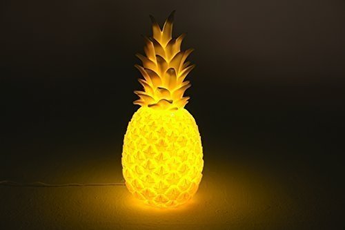 Goodnight Lamp Pineapple-Beleuchtung, Fiberglas, weiß, 15 x 15 x 36 cm