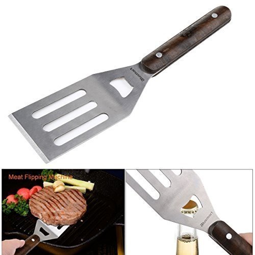 Grillbesteck Set, Edelstahl mit Tragetasche, 1 Jahr Garantie (4-teilig)