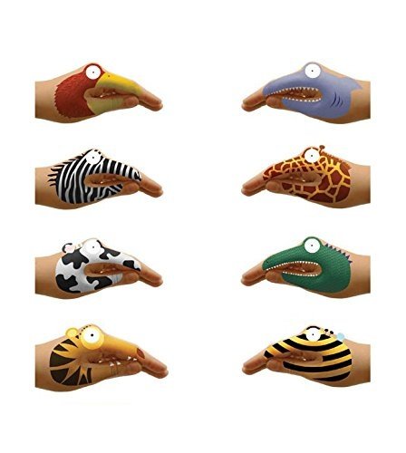 Hand-Tattoos 8er-Set ANIMAL HANDS