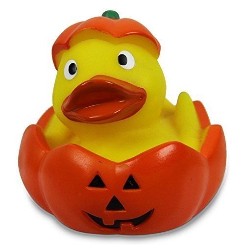 HC-Handel 913179 Vinyl Badeente Kürbis Gummi 9,5 cm