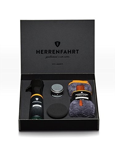 HERRENFAHRT Premium Autopflege - Probe-Box (Hybridwachs mit Langzeitschutz, Extremer Tiefenglanz, in