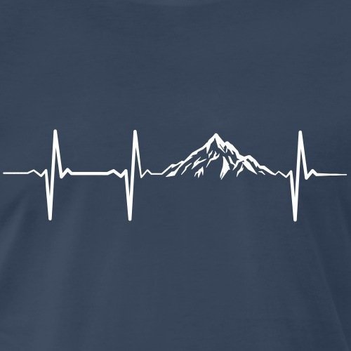 Herzschlag Puls Frequenz Berge Männer T-Shirt
