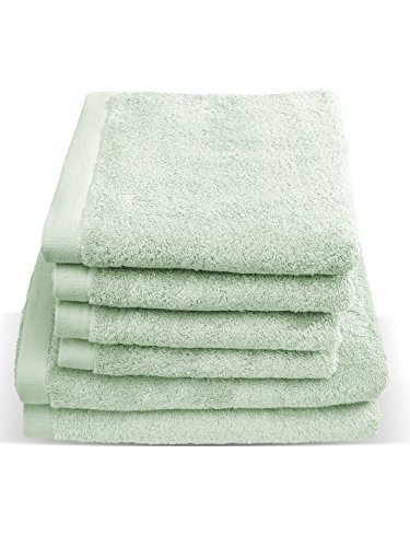 herzbach home Luxus Handtuch Set Premium Qualität aus 100% Baumwolle 4 Handtücher 50x100 cm 2 Dusc