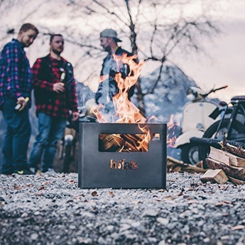 Höfats BEER BOX Feuerkorb - Getränkekiste, Feuerkorb, Grill und Hocker in einem - für Garten, Ter