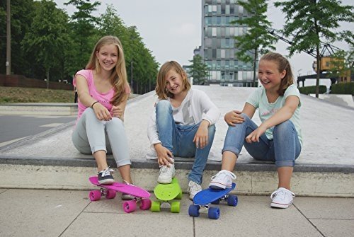 HUDORA Unisex - Kinder 12137 Retro Skateboard, himmelblau