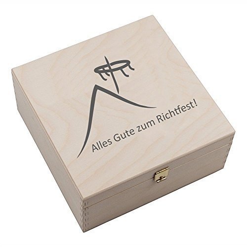 Hufeisen-Box mit Motiv Alles Gute zum Richtfest