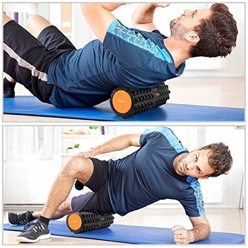 INTEY Faszienrolle Set 2 in 1 Foam Roller Gymnastikrolle für Triggerpunkt-Massage, Massagerolle zur