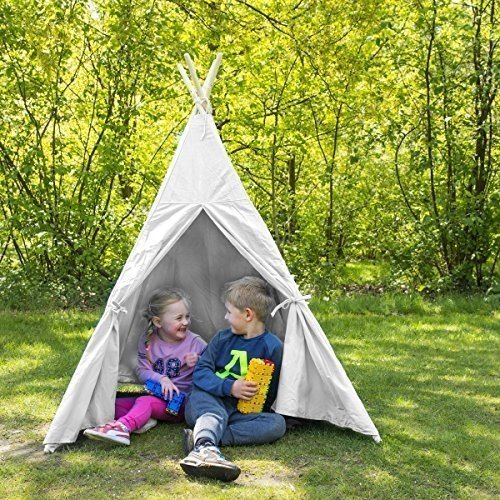 Indianerzelt für Kinder - für Kinderzimmer - Wigwam 140x120x120 cm - Tipi tent Baumwollsegeltuch -