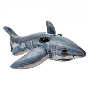 Intex Reittier Great White Shark Ride-On, Grau, 173 x 107 cm