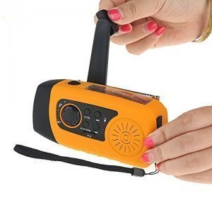 IntiPal FM Solar Radio Solarradio mit Kurbel Kurbeldynamo LED Taschenlampe Notfall Ernstfall USB Han