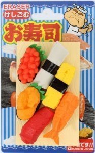 Radiergummiset Sushi